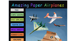 Desktop Screenshot of amazingpaperairplanes.com